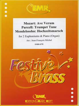 Illustration de DUET ALBUM Vol. 2 : PURCELL Trumpet tune, MOZART Ave verum, MENDELSSOHN Marche nuptiale (tr. J. F. Michel pour 2 euphoniums et piano ou orgue)