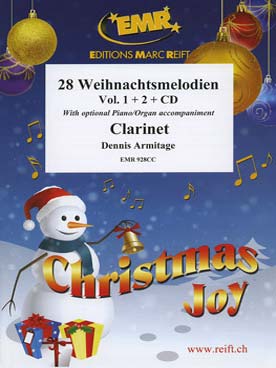 Illustration de 28 MÉLODIES DE NOËL avec CD play-along (tr. Armitage) - Vol. 1 et 2 réunis