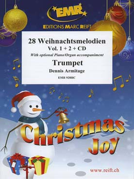 Illustration de 28 MÉLODIES DE NOËL avec CD play-along (tr. Armitage) - Vol. 1 et 2 réunis