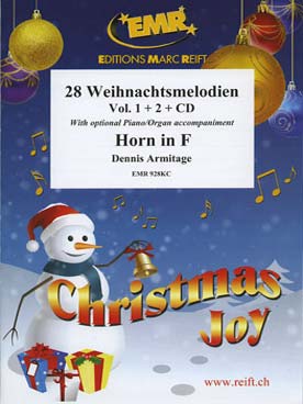 Illustration de 28 MÉLODIES DE NOËL avec CD play-along (tr. Armitage) - Vol. 1 et 2 réunis