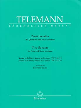 Illustration telemann 2 sonates : twv 41:d9 et g9