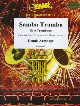 Illustration de Samba tramba pour trombone solo et orchestre à vents