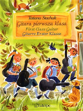 Illustration de First class guitar, méthode (texte anglais, polonais et allemand)