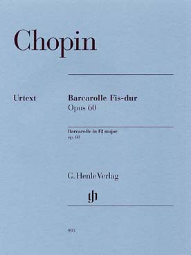 Illustration chopin barcarolle op. 60 en fa # maj