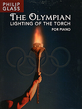Illustration glass the olympian - lighting of torch