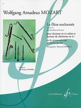 Illustration de La Flûte enchantée, air de la Reine de le nuit, tr. Hainaut pour clarinette soliste et quatuor de clarinettes