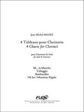 Illustration de 4 Tableaux pour clarinette solo