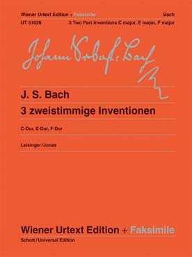 Illustration de 3 Inventions à 2 voix BWV 772, 777, 779