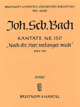 Illustration de Cantate N° 150  "Nach dir, Herr, verlanget mich" - Violoncelle/Contrebasse