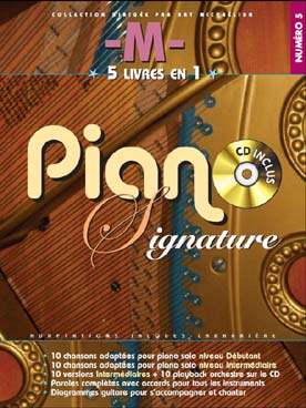 Illustration -m- piano signature avec cd