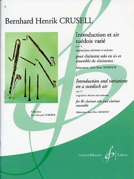 Illustration de Introduction et air suédois varié op. 12 pour clarinette solo et orchestre ou ensemble