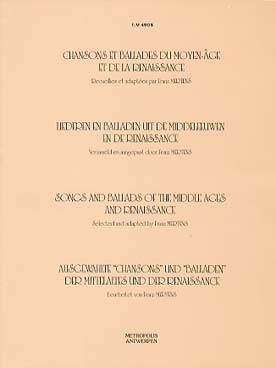 Illustration de CHANSONS ET BALLADES DU MOYEN-AGE ET DE LA RENAISSANCE (tr. Mertens)