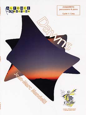 Illustration de Dawns pour 1 percussioniste (timbales,  vibraphone, batterie) et piano