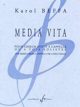 Illustration de Media vita pour chœur mixte à capella ou 4 voix solistes