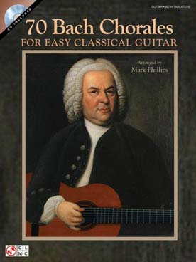 Illustration de 70 Chorales for easy classical guitar avec CD