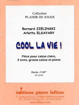 Illustration de Cool la vie pour caisse claire, 3 toms, grosse caisse et piano