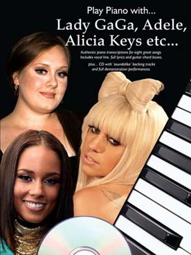 Illustration play piano with lady gaga, adele...+ cd