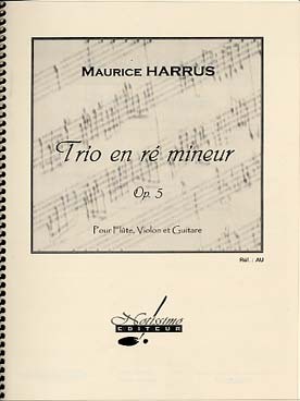 Illustration de Trio op. 5 en ré m pour flûte, violon et guitare (conducteur et parties)