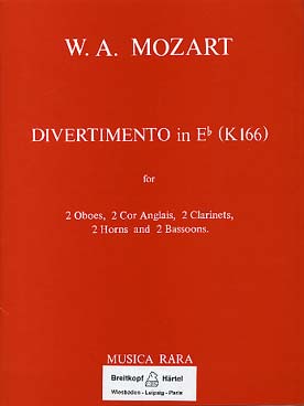 Illustration mozart divertimento kv 166 en mi b maj