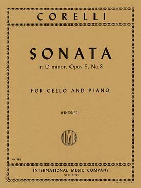 Illustration corelli sonate op. 5/8 en re min