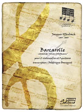 Illustration de Barcarolle pour 2 violoncelles et 3 guitares
