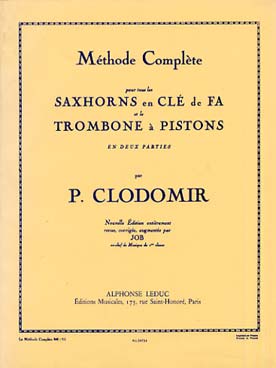 Illustration de Méthode complète pour tous les saxhorns clé de fa ou trombone à pistons - éd. en 1 volume