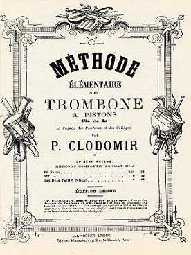 Illustration de Méthode élémentaire pour le trombone à pistons en si b (clé de fa), format de poche