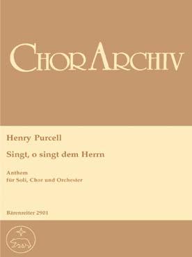 Illustration de O Sing unto the Lord pour chœur SATB, solistes SATB, cordes, piano ou orgue et basse continue