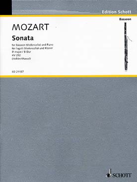 Illustration mozart sonate k 292 en si b maj