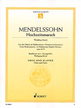 Illustration mendelssohn marche nuptiale op. 61/9