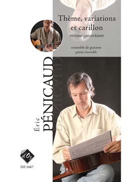 Illustration de Thème, variations et carillon, version concertante pour guitare solo et ensemble de guitares à 4 parties