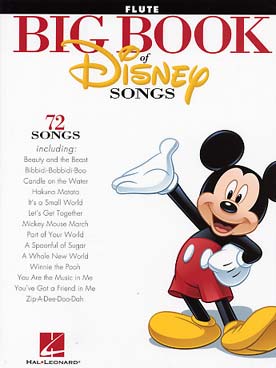 Illustration big book of disney songs flute