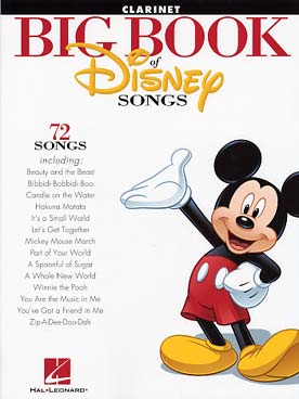 Illustration de BIG BOOK OF DISNEY SONGS : 72 airs extraits des dessins animés