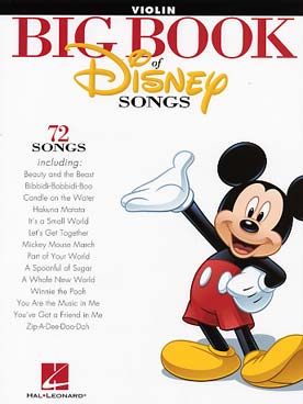 Illustration big book of disney songs violon