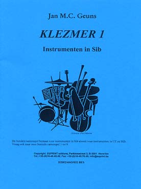 Illustration de KLEZMER 1 pour tous instruments en sib : conducteur avec 2 parties en clé de sol et 1 partie en clé de sol octave inférieure