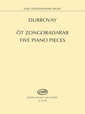 Illustration dubrovay 5 pieces pour piano
