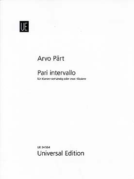 Illustration de Pari intervallo pour piano 4 mains ou 2 pianos