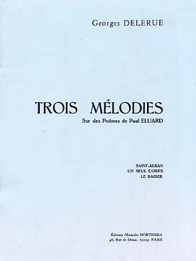Illustration de 3 Mélodies sur des poèmes de Paul Eluard chant/piano