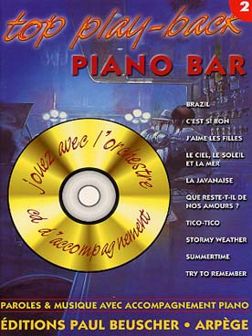 Illustration de Collection TOP : édition simplifiée avec ligne mélodique +accords clavier/guitare - TOP Play-back piano bar Vol. 2