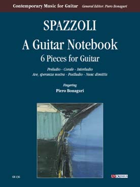 Illustration spazzoli a guitar notebook, 6 pieces