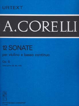 Illustration de 12 Sonates op. 5 pour violon et basse continue, d'après la première édition de 1700 - Sonates 4 à 6