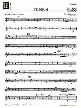 Illustration de Te Deum pour chœur mixte SATB, solistes SSATB et orchestre - Violon 2