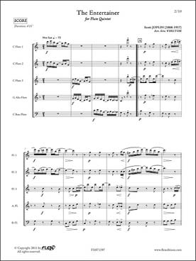 Illustration de The Entertainer pour 3 flûtes, 1 flûte alto et 1 flûte basse