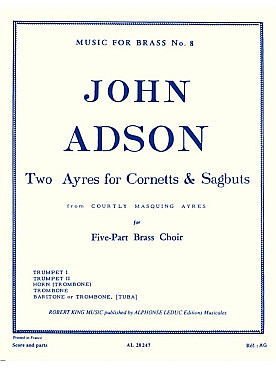 Illustration adson two aires for cornet and sagbuts