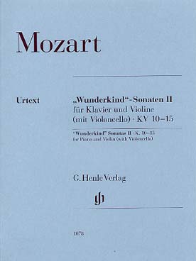 Illustration de Wunderkind Sonaten (sonates de "l'enfant prodige"), version piano et violon - Vol. 2 : K 10 à K 15