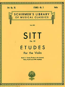 Illustration de Études op. 32 - Vol. 2 : 20 études de 2e à 5e position