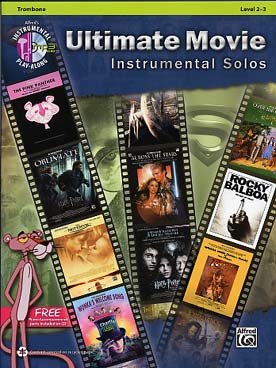 Illustration de ULTIMATE MOVIE INSTRUMENTAL SOLOS avec accès audio : 60 morceaux des films de James Bond, Harry Potter, Star Wars, Seigneur des anneaux, Magicien d'Oz... avec partie de piano PDF à imprimer