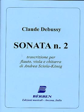 Illustration debussy sonate n° 2 flute/alto/guitare