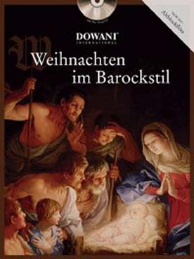 Illustration weihnachten im barockstil