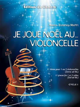 Illustration je joue noel au... violoncelle